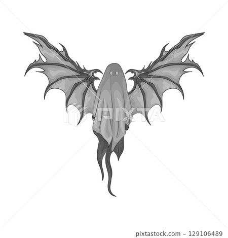 Illustration of Winged Ghost Illustration of Winged Ghost 129106489