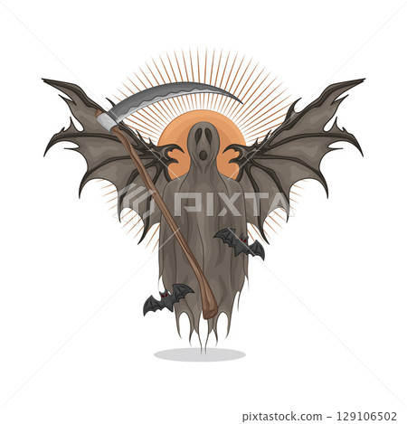 Illustration of Winged Ghost Illustration of Winged Ghost 129106502