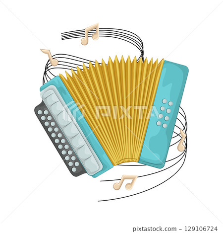 Illustration of Accordion Illustration of Accordion 129106724