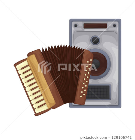 Illustration of Accordion Illustration of Accordion 129106741