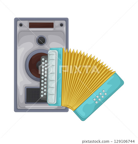 Illustration of Accordion Illustration of Accordion 129106744