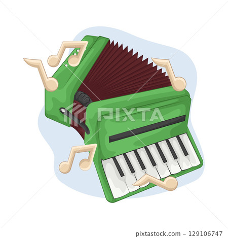 Illustration of Accordion Illustration of Accordion 129106747