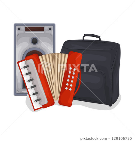 Illustration of Accordion Illustration of Accordion 129106750