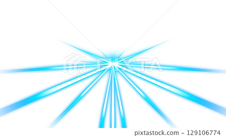 Blue radial energy beam burst on transparent background Blue radial energy beam burst on transparent background 129106774