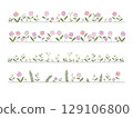 Cute flower hand-drawn illustration set 129106800