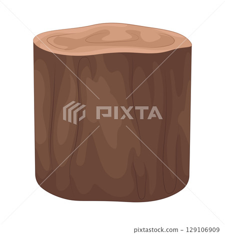 Illustration of Wood Trunk  129106909