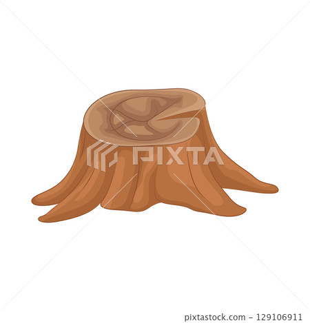 Illustration of Tree Stump  129106911