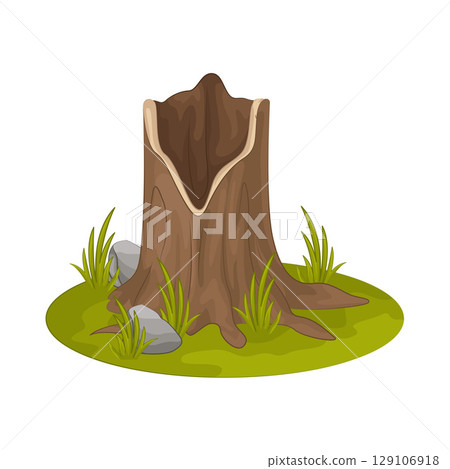 Illustration of Tree Stump Illustration of Tree Stump 129106918