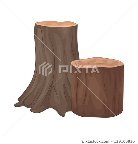 Illustration of Tree Stump  129106930