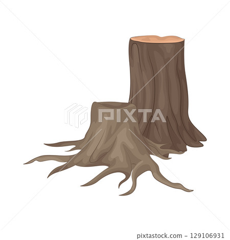 Illustration of Tree Stump  129106931