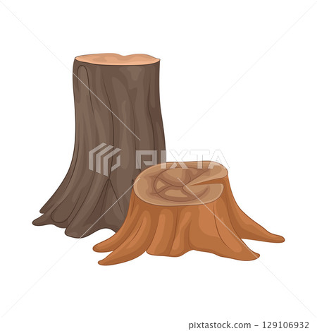 Illustration of Tree Stump  129106932