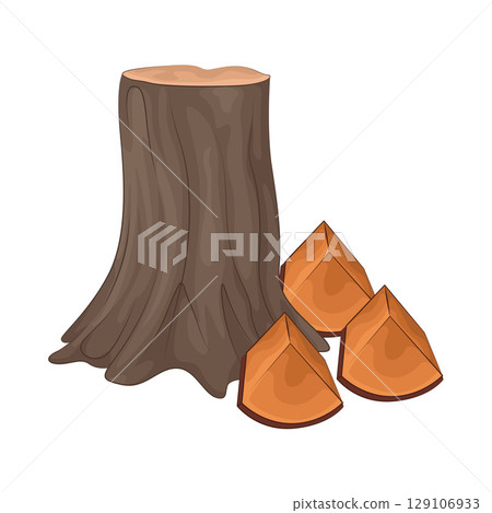 Illustration of Tree Stump Illustration of Tree Stump 129106933