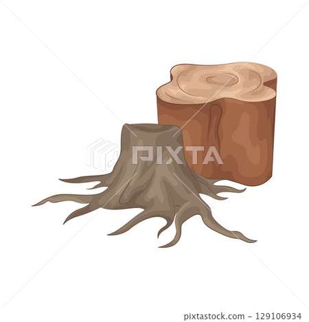 Illustration of Tree Stump  129106934