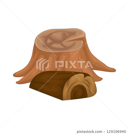 Illustration of Tree Stump  129106940