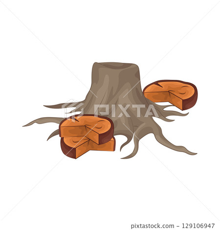 Illustration of Tree Stump  129106947