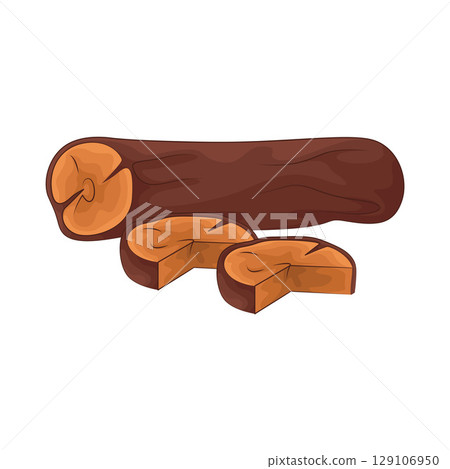 Illustration of Wood Trunk Illustration of Wood Trunk 129106950