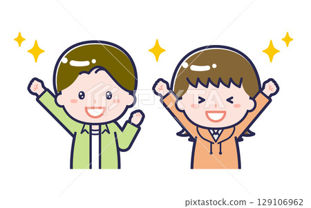 Casual teens / duo / male and female 03 Casual teens / duo / male and female 03 129106962