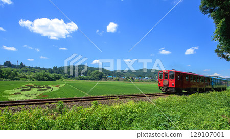 秋田內陸線稻田藝術 2025 秋田縣 秋田內陸線稻田藝術 2025 秋田縣 129107001