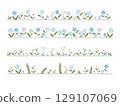 Cute flower hand-drawn illustration set 2 129107069