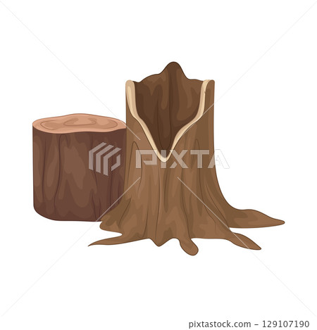 Illustration of Tree Stump 129107190