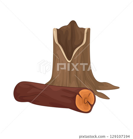Illustration of Tree Stump 129107194