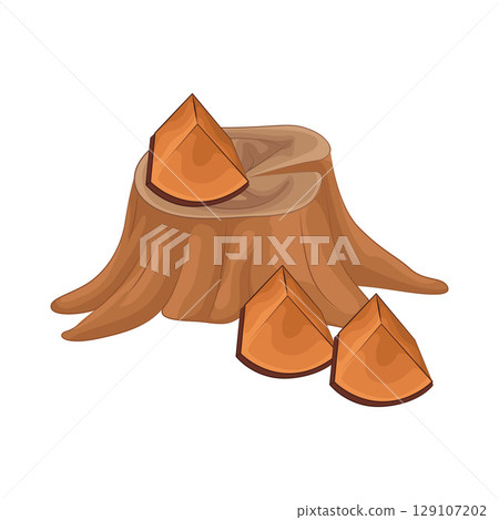 Illustration of Tree Stump 129107202