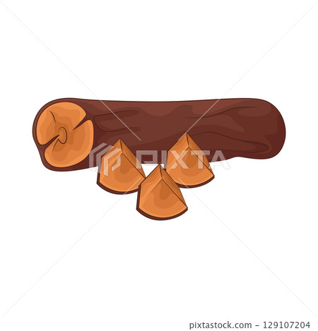 Illustration of Wood Trunk  129107204