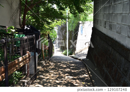 澀谷區西新宿五丁目站附近的小巷和斜坡 129107248