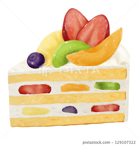 Fruit shortcake with lots of fruit 129107322