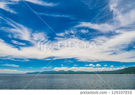 Lake Biwa scenery: View from Kaizu Osaki, Takashima City, Shiga Prefecture 129107858