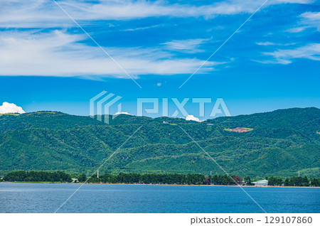 Lake Biwa scenery: View from Kaizu Osaki, Takashima City, Shiga Prefecture 129107860