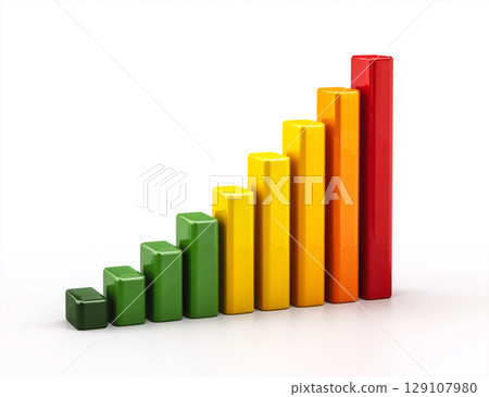 以現代 3D 圖形表示財務數據 129107980