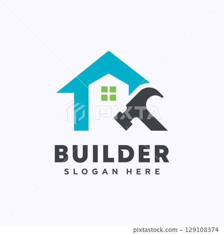 Construction Logo Vector. Home Repair, and Building Logo Template Construction Logo Vector. Home Repair, and Building Logo Template 129108374