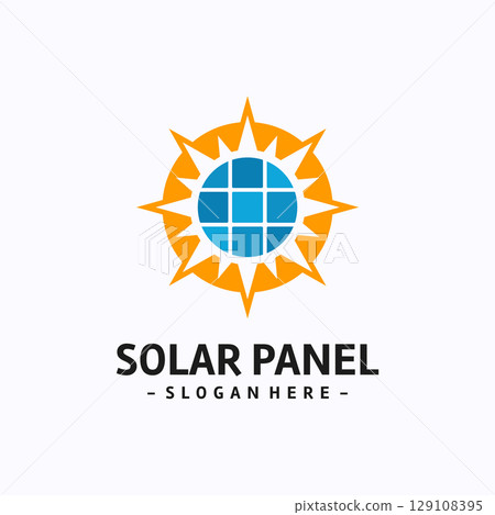 Solar energy, sun power logo vector 129108395