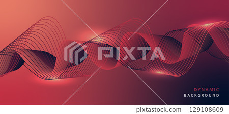 Abstract Dynamic Line Background 129108609