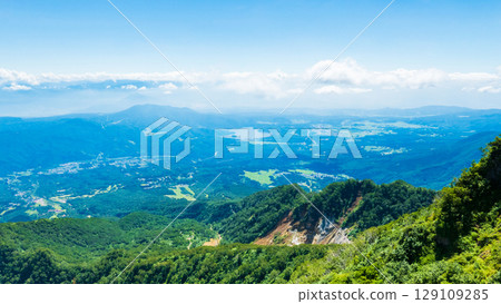 夏季攀登妙高山（從南峰頂眺望野尻湖） 129109285