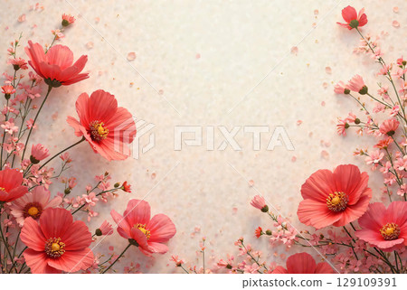 具有自由空間的花框 129109391