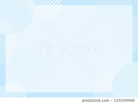 Pastel blue dot stripe simple background frame Pastel blue dot stripe simple background frame 129109490