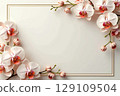 具有自由空間的花框 129109504