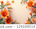 具有自由空間的花框 129109514