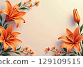 具有自由空間的花框 129109515