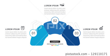 Infographics with 3 number data template.Illustration abstract background. Infographics with 3 number data template.Illustration abstract background. 129110171