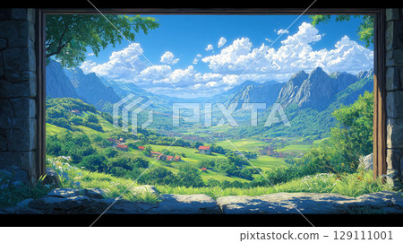 Landscape seen from the window Landscape seen from the window 129111001