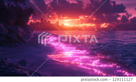A beautiful purple beach 129111127