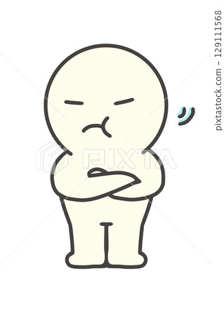 生氣、生氣、脾氣暴躁、轉身離開、簡單、人、圓臉、性格 生氣、生氣、脾氣暴躁、轉身離開、簡單、人、圓臉、性格 129111568