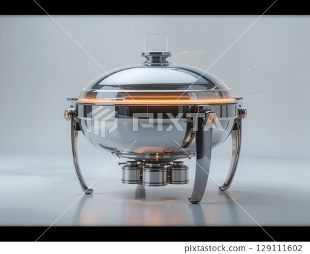 Chrome-Plated Futuristic Chafing Dish 129111602