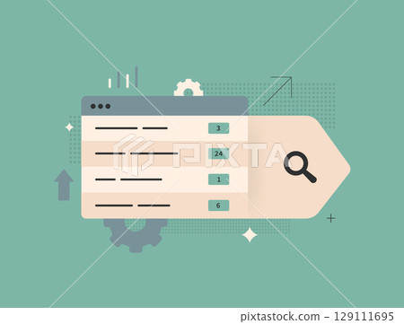Keyword ranking analytics with position tracking, SEO performance dashboard. Long-tail keyword tracking and search visibility reporting for effective seo optimization in keyword ranking analytics 129111695