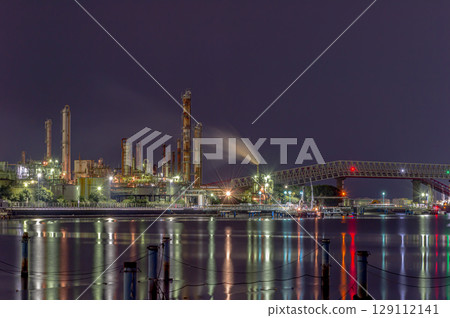 Yokkaichi Complex Factory Night view 129112141