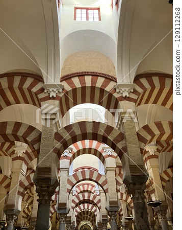 Pillars inside the mosque 129112268