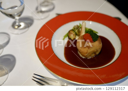 Course meal at the finest restaurant Course meal at the finest restaurant 129112317